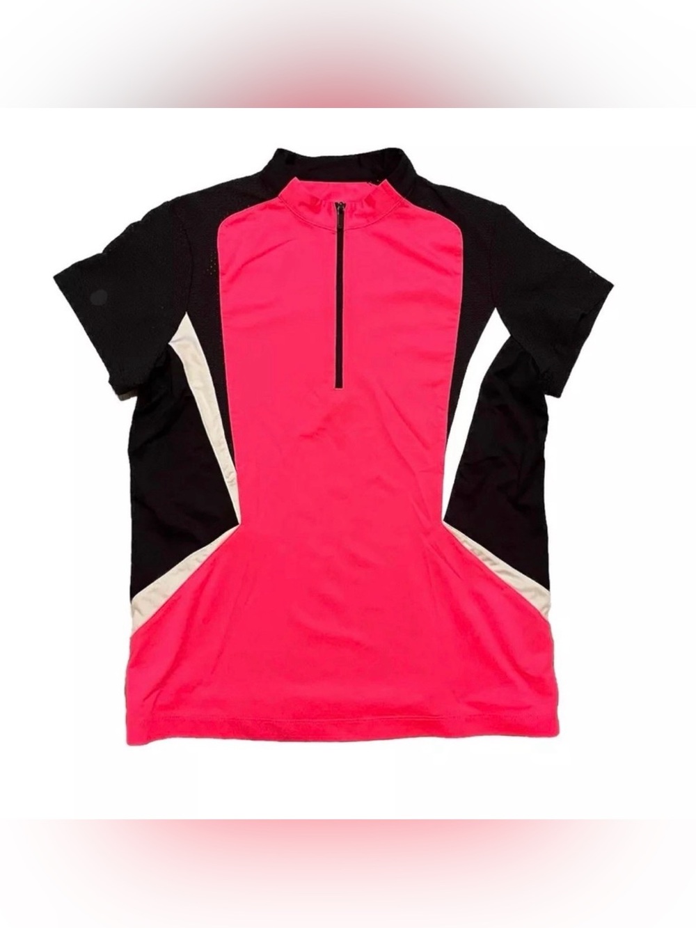 Tail White Label Activewear Top Women’s Size M Stretch Zipper Pink Biking